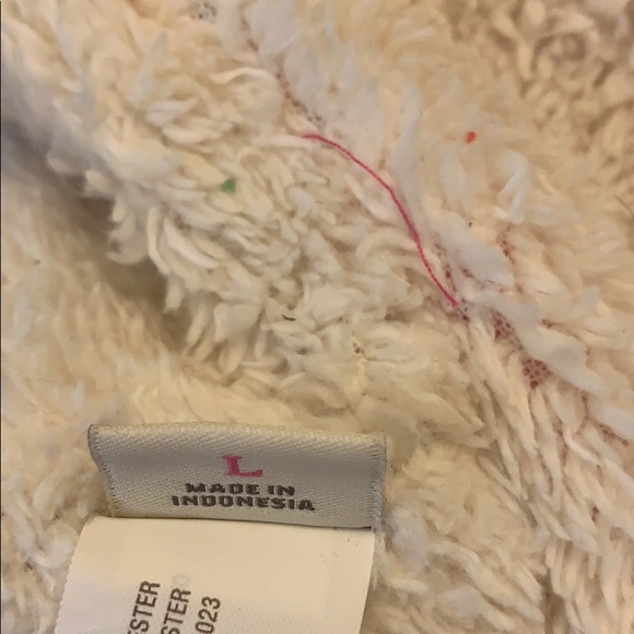 Old Navy pink plaid fleece beanie girls Sz L - Picture 5 of 7